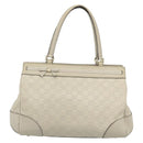 GUCCI GG Canvas Guccissima Mayfair Bag Leather Beige Gold 257063 Auth 191307A-13