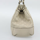 GUCCI GG Canvas Guccissima Mayfair Bag Leather Beige Gold 257063 Auth 191307A-3