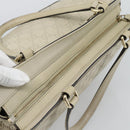 GUCCI GG Canvas Guccissima Mayfair Bag Leather Beige Gold 257063 Auth 191307A-6