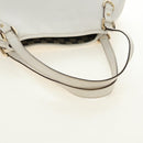 GUCCI Abbey Tote Bag Leather White Gold 130736 Auth 191308V-6