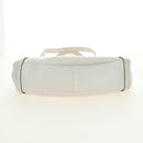 GUCCI Abbey Tote Bag Leather White Gold 130736 Auth 191308V-5