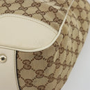 GUCCI GG Canvas Princi Tote Bag Beige Gold 163805 Auth 191309V-15