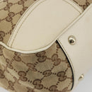 GUCCI GG Canvas Princi Tote Bag Beige Gold 163805 Auth 191309V-16