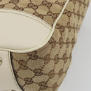 GUCCI GG Canvas Princi Tote Bag Beige Gold 163805 Auth 191309V-17