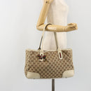 GUCCI GG Canvas Princi Tote Bag Beige Gold 163805 Auth 191309V-24