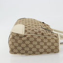 GUCCI GG Canvas Princi Tote Bag Beige Gold 163805 Auth 191309V-3