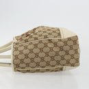 GUCCI GG Canvas Princi Tote Bag Beige Gold 163805 Auth 191309V-4