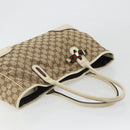 GUCCI GG Canvas Princi Tote Bag Beige Gold 163805 Auth 191309V-6