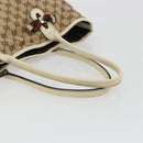 GUCCI GG Canvas Princi Tote Bag Beige Gold 163805 Auth 191309V-7
