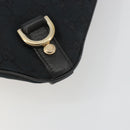 GUCCI GG Canvas Abbey Shoulder Bag Black Gold 131326 Auth 191311A-14