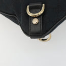 GUCCI GG Canvas Abbey Shoulder Bag Black Gold 131326 Auth 191311A-15