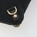 GUCCI GG Canvas Abbey Shoulder Bag Black Gold 131326 Auth 191311A-16