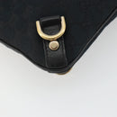 GUCCI GG Canvas Abbey Shoulder Bag Black Gold 131326 Auth 191311A-17