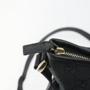 GUCCI GG Canvas Abbey Shoulder Bag Black Gold 131326 Auth 191311A-9