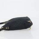 GUCCI GG Canvas Abbey Shoulder Bag Black Gold 131326 Auth 191311A-4