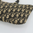Christian Dior Trotter Canvas Hand Bag Navy Gold Auth 191312-10
