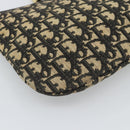 Christian Dior Trotter Canvas Hand Bag Navy Gold Auth 191312-11