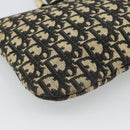 Christian Dior Trotter Canvas Hand Bag Navy Gold Auth 191312-13