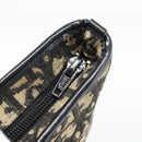 Christian Dior Trotter Canvas Hand Bag Navy Gold Auth 191312-14
