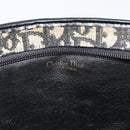 Christian Dior Trotter Canvas Hand Bag Navy Gold Auth 191312-15