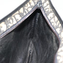 Christian Dior Trotter Canvas Hand Bag Navy Gold Auth 191312-17
