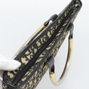 Christian Dior Trotter Canvas Hand Bag Navy Gold Auth 191312-6