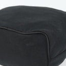 FENDI Shoulder Bag Cotton Jersey Black Silver Auth 191313-15