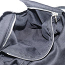 FENDI Shoulder Bag Cotton Jersey Black Silver Auth 191313-21