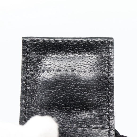 FENDI Shoulder Bag Cotton Jersey Black Silver Auth 191313