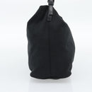 FENDI Shoulder Bag Cotton Jersey Black Silver Auth 191313-3