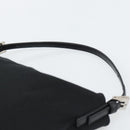 FENDI Shoulder Bag Cotton Jersey Black Silver Auth 191313-8