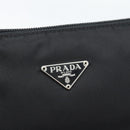 PRADA Accessory Pouch Nylon Black Silver Auth 191315V-18
