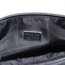 PRADA Accessory Pouch Nylon Black Silver Auth 191315V-20