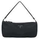 PRADA Accessory Pouch Nylon Black Silver Auth 191315V-13