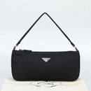 PRADA Accessory Pouch Nylon Black Silver Auth 191315V-12