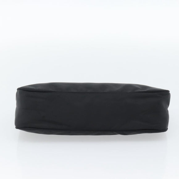 PRADA Accessory Pouch Nylon Black Silver Auth 191315V