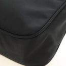 PRADA Hand Pouch Nylon Black Silver Auth 191316V-11
