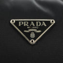 PRADA Hand Pouch Nylon Black Silver Auth 191316V-14