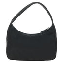 PRADA Hand Pouch Nylon Black Silver Auth 191316V-3