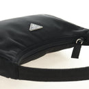 PRADA Hand Pouch Nylon Black Silver Auth 191316V-6