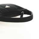 PRADA Hand Pouch Nylon Black Silver Auth 191316V-7