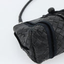 BOTTEGA VENETA INTRECCIATO Hand Bag Leather Black Silver Auth 191317A-14