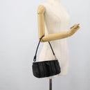 BOTTEGA VENETA INTRECCIATO Hand Bag Leather Black Silver Auth 191317A-18