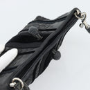 BOTTEGA VENETA INTRECCIATO Hand Bag Leather Black Silver Auth 191317A-6