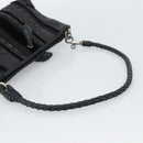 BOTTEGA VENETA INTRECCIATO Hand Bag Leather Black Silver Auth 191317A-7