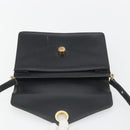 Christian Dior Shoulder Bag Leather Black Gold Auth 191320-10