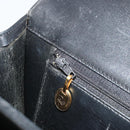 Christian Dior Shoulder Bag Leather Black Gold Auth 191320-21