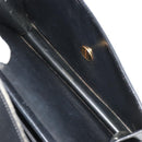 Christian Dior Shoulder Bag Leather Black Gold Auth 191320-22