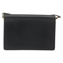 Christian Dior Shoulder Bag Leather Black Gold Auth 191320-2