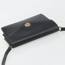 Christian Dior Shoulder Bag Leather Black Gold Auth 191320-6